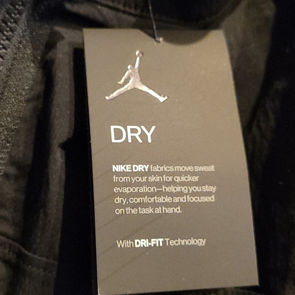 Jordan NIKE Dry Woven Short Sleeve Hot Jacket Men's Medium Black 2 hand pockets - Picture 11 of 14